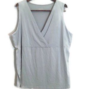 Merona Womens Empire Waist Light Blue Tank Top 4X
